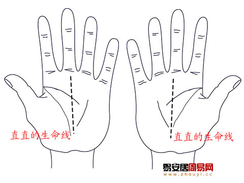 都是直直的生命線