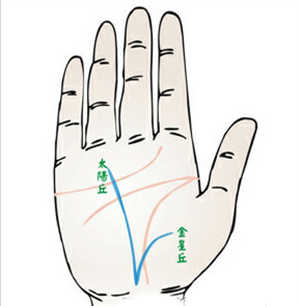 手相圖解,事業線分叉,事業線分叉的含義